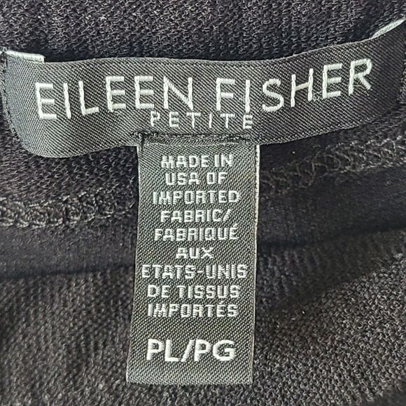 Eileen Fisher Sarong/Overlay Wide Leg Crop Pants Black Size PL - Picture 2 of 6